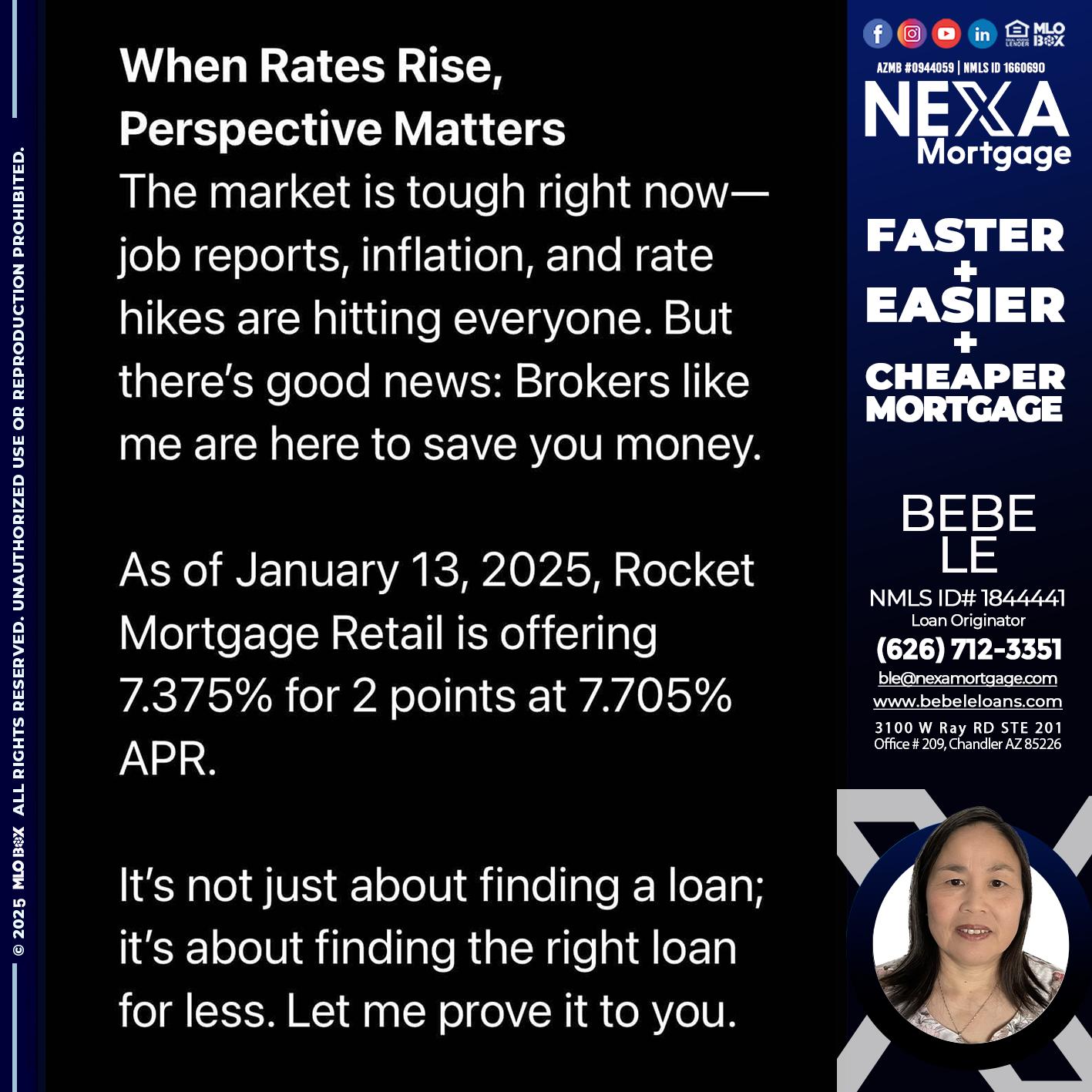 WHEN RATES RISE - Bebe Le- Serving California -Loan Originator
