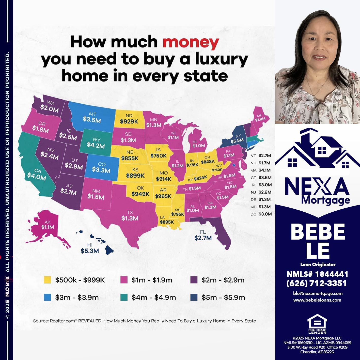 HOW MUCH MONEY - Bebe Le- Serving California -Loan Originator