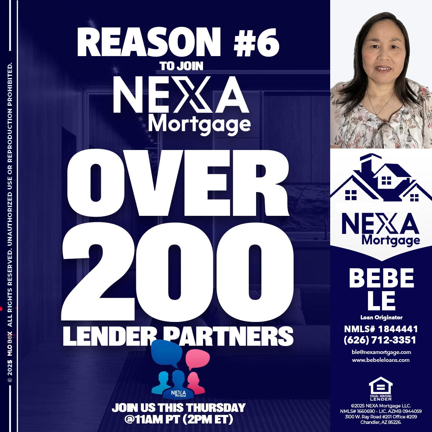 REASON 6 - Bebe Le- Serving California -Loan Originator