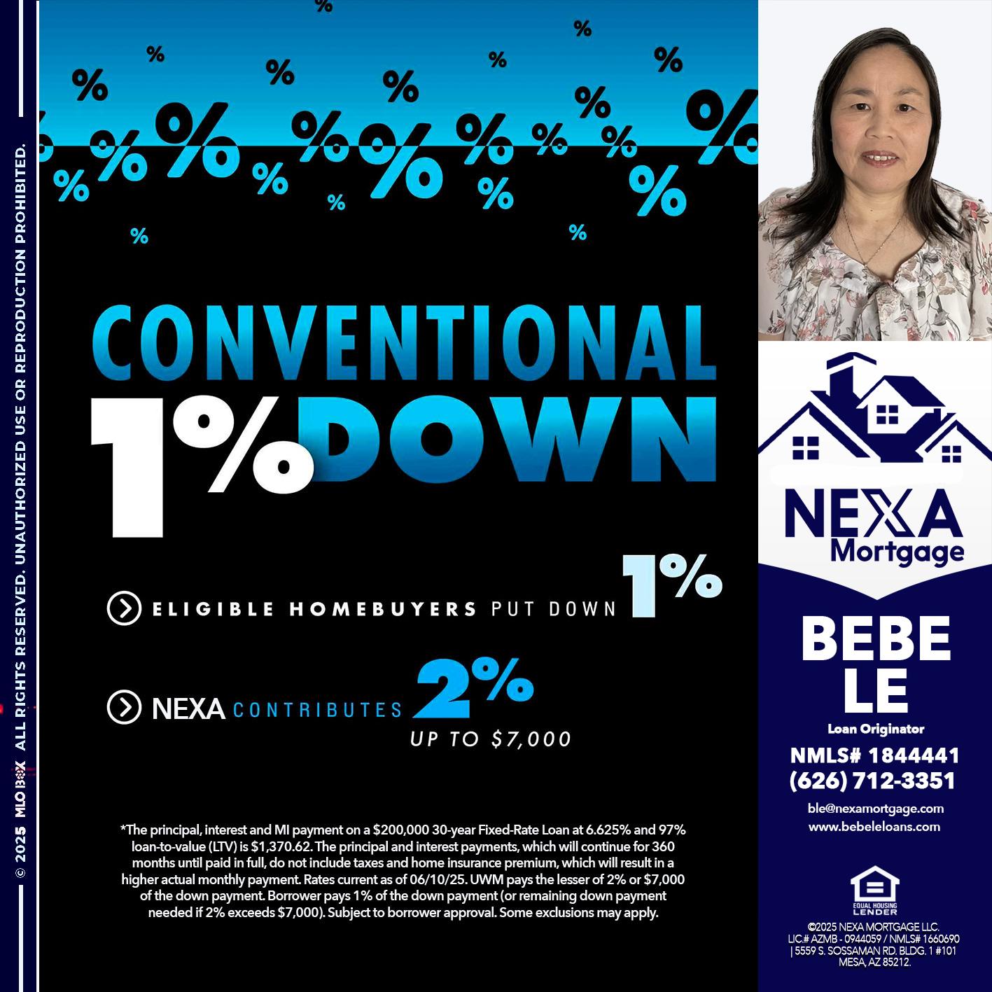 conventional - Bebe Le- Serving California -Loan Originator