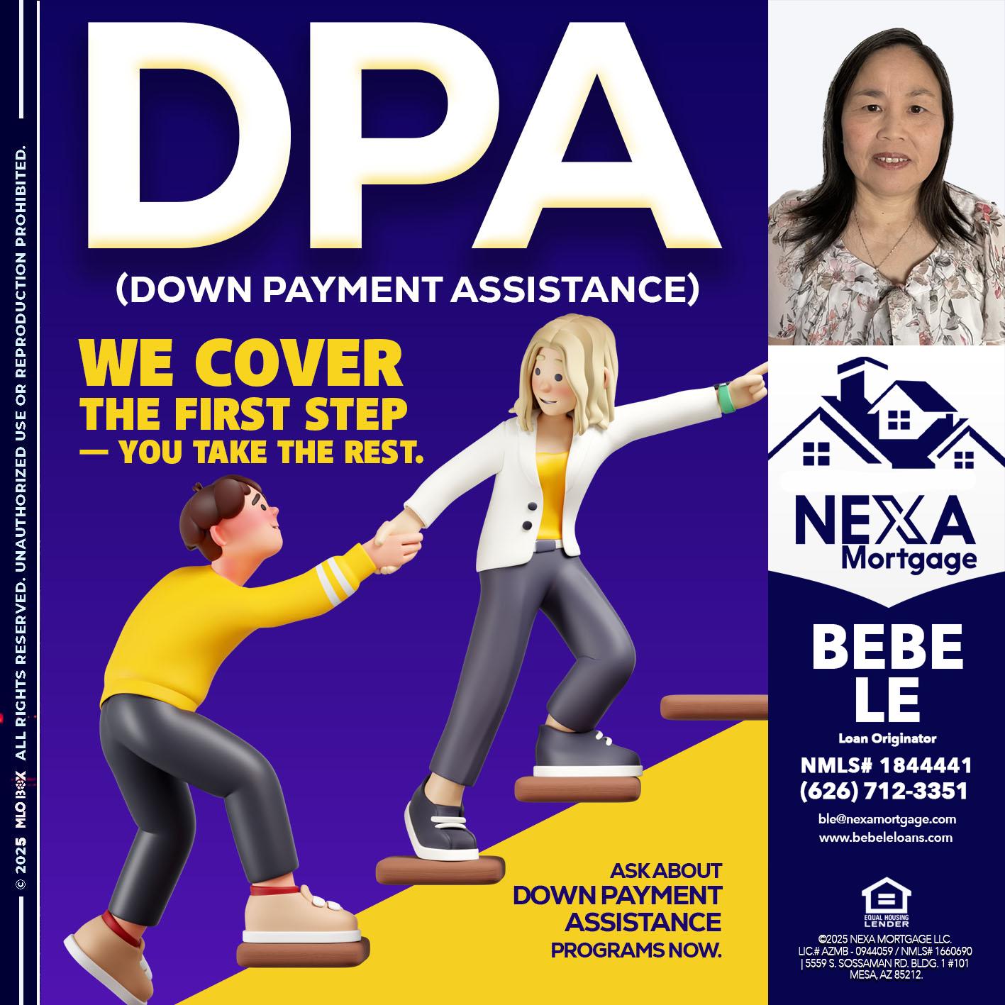 DPA LOANS - Bebe Le- Serving California -Loan Originator