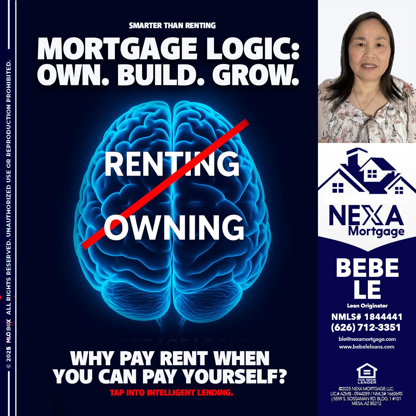 mortgage logic - Bebe Le- Serving California -Loan Originator