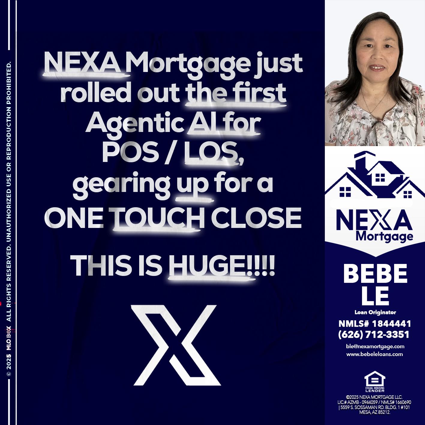 NEXA MORTGAGE - Bebe Le- Serving California -Loan Originator