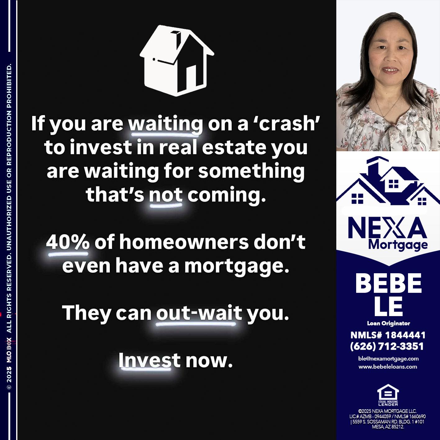 IF YOU ARE WAITING - Bebe Le- Serving California -Loan Originator