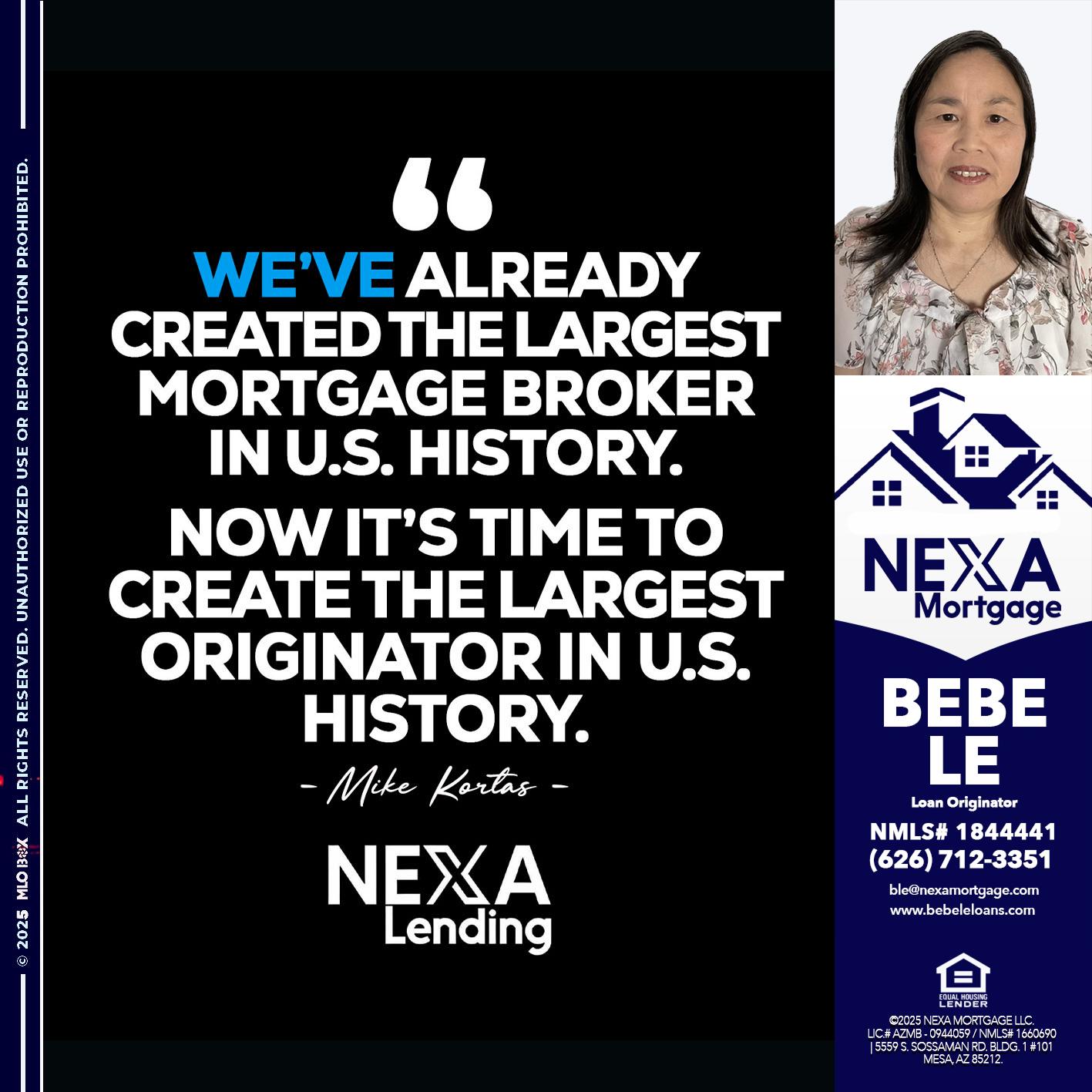 MIKE KORTAS - Bebe Le- Serving California -Loan Originator MIKE KORTAS - Bebe Le- Serving California -Loan Originator
