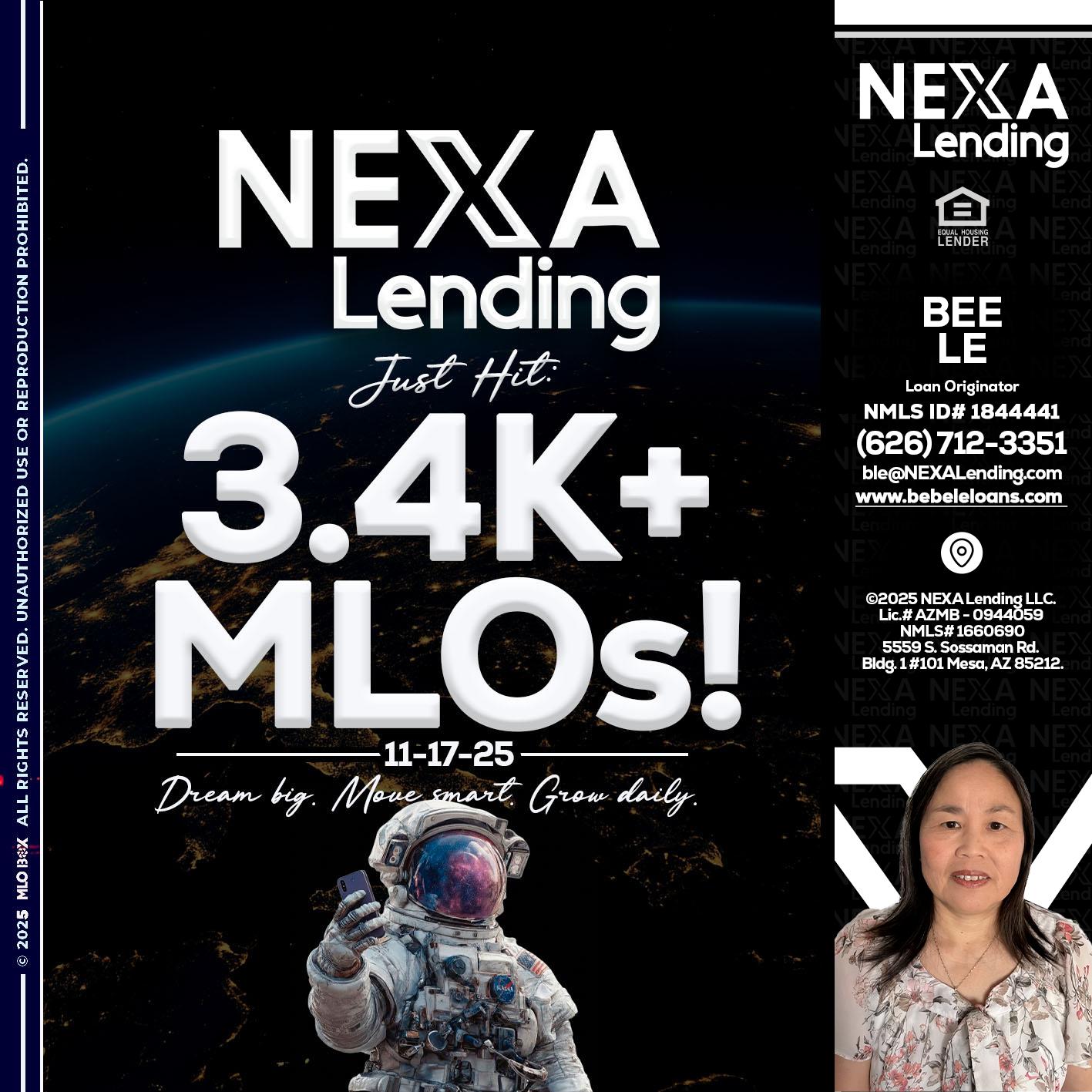 3.4K MLOs - Bebe Le- Serving California -Loan Originator