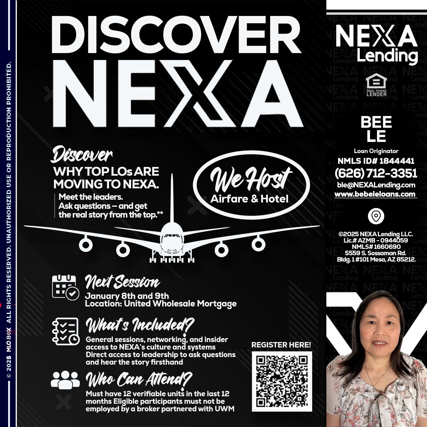DISCOVER NEXA - Bebe Le- Serving California -Loan Originator