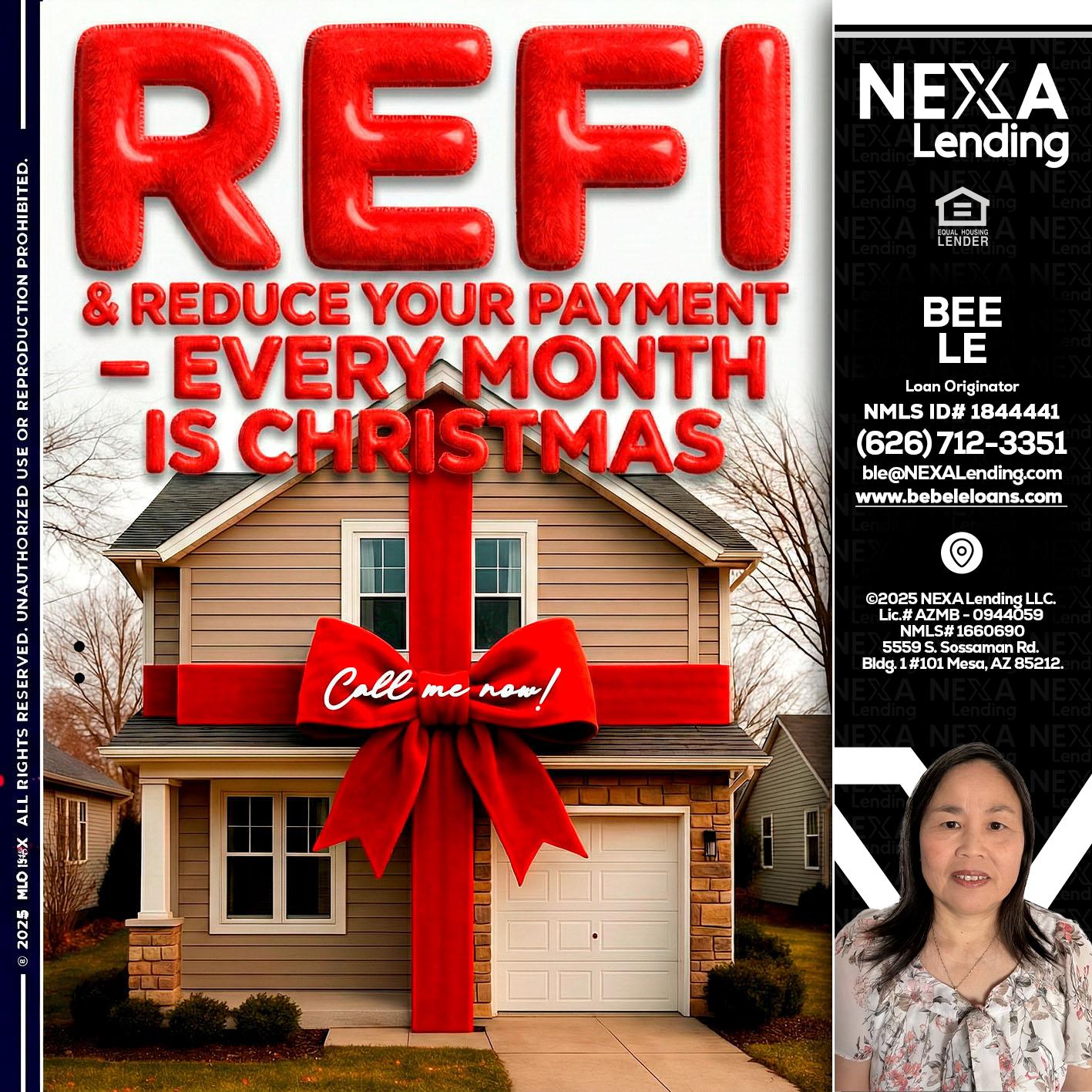 REFI - Bebe Le- Serving California -Loan Originator