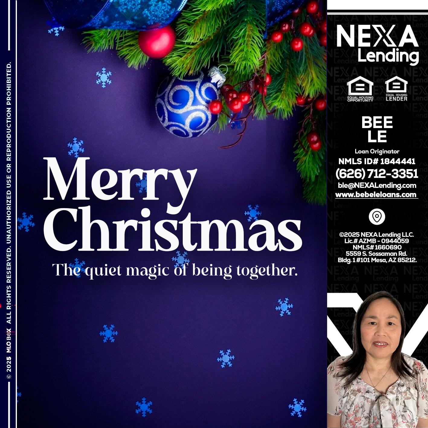 merry christmas - Bebe Le- Serving California -Loan Originator