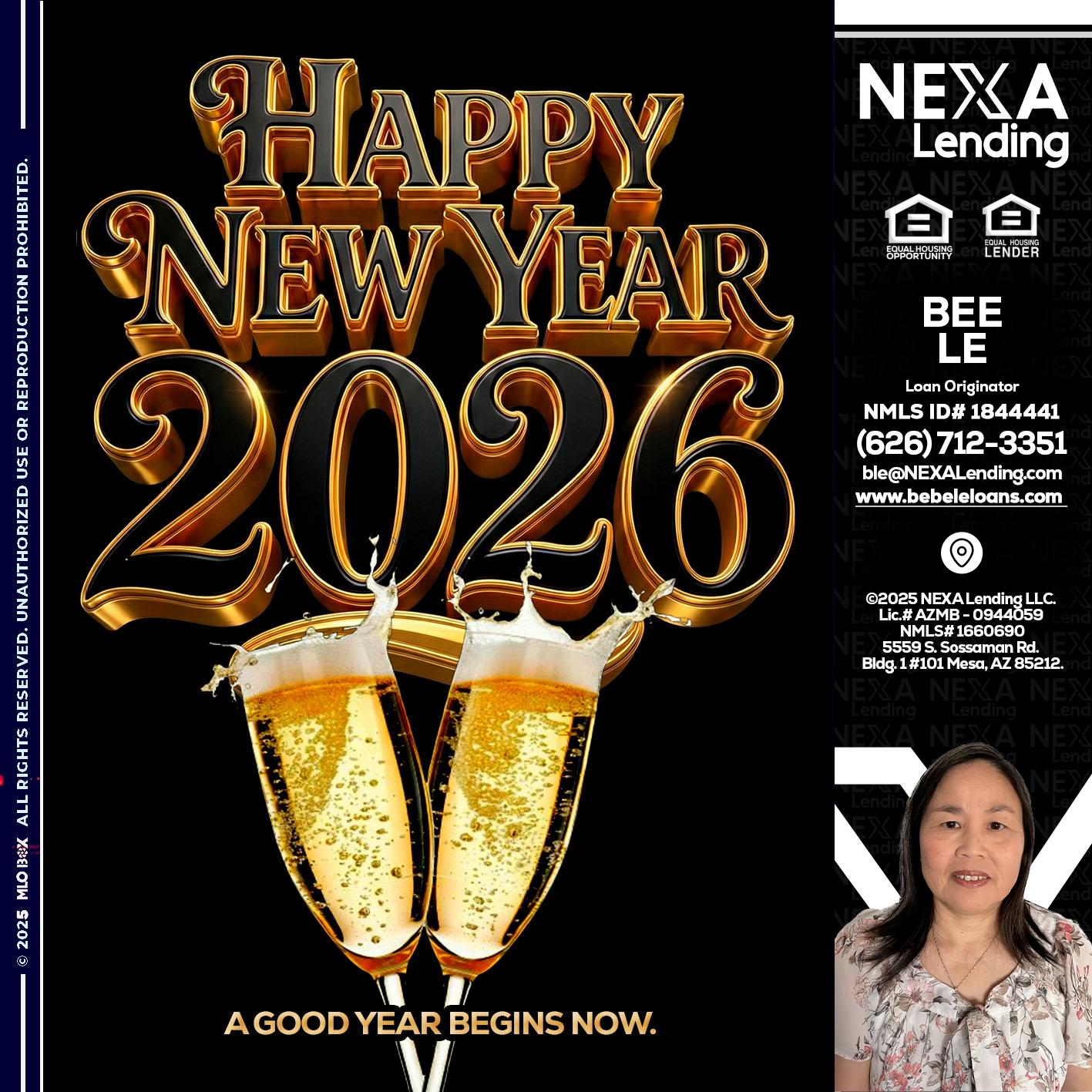happy new year 2026 - Bebe Le- Serving California -Loan Originator