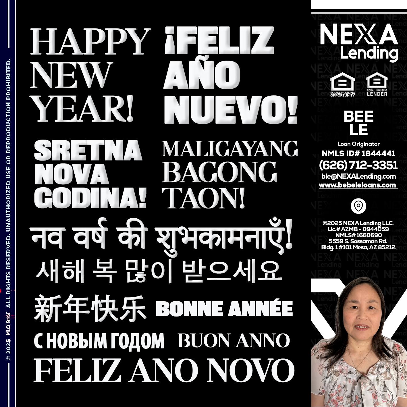 HAPPY NEW YEAR - Bebe Le- Serving California -Loan Originator