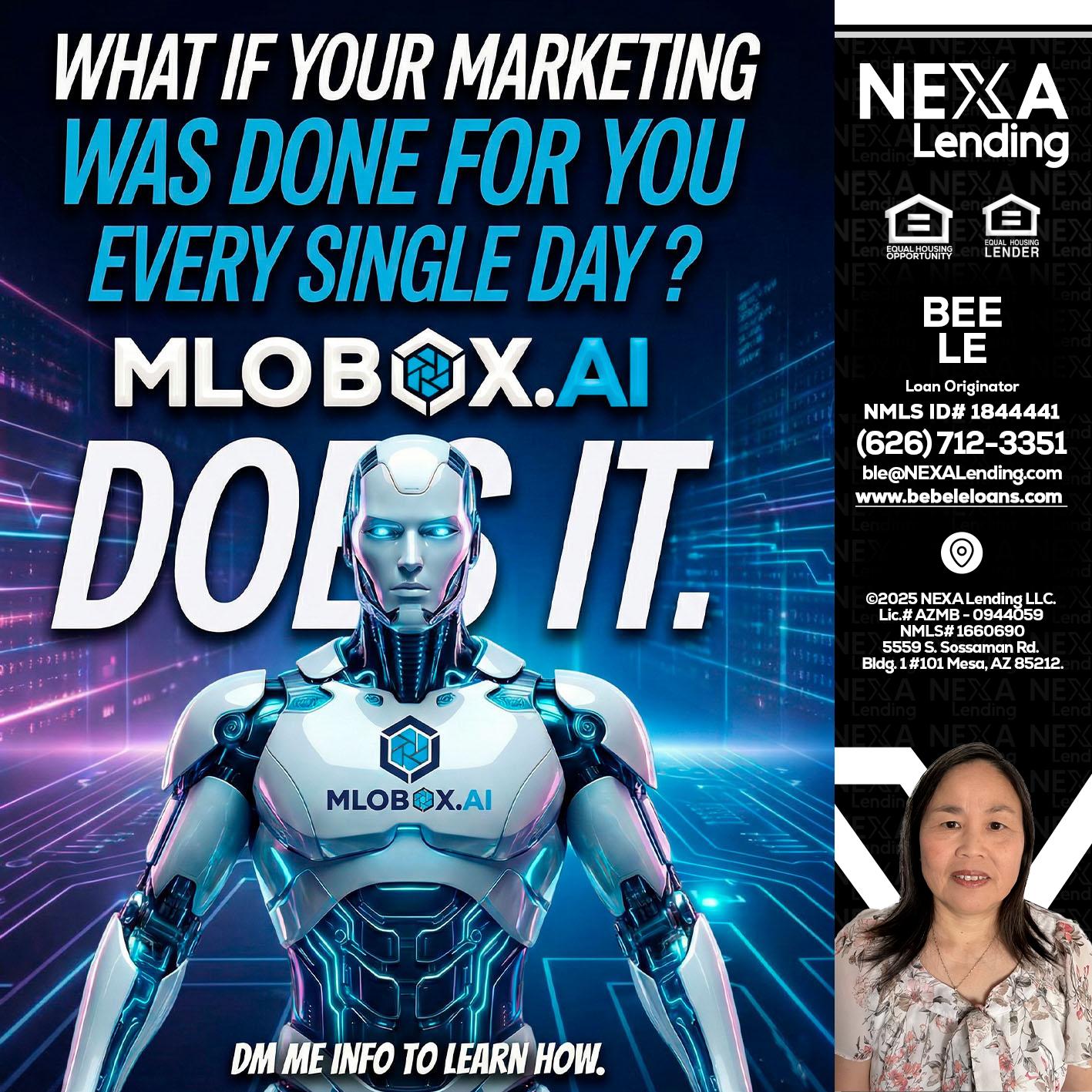 DOES IT - Bebe Le- Serving California -Loan Originator