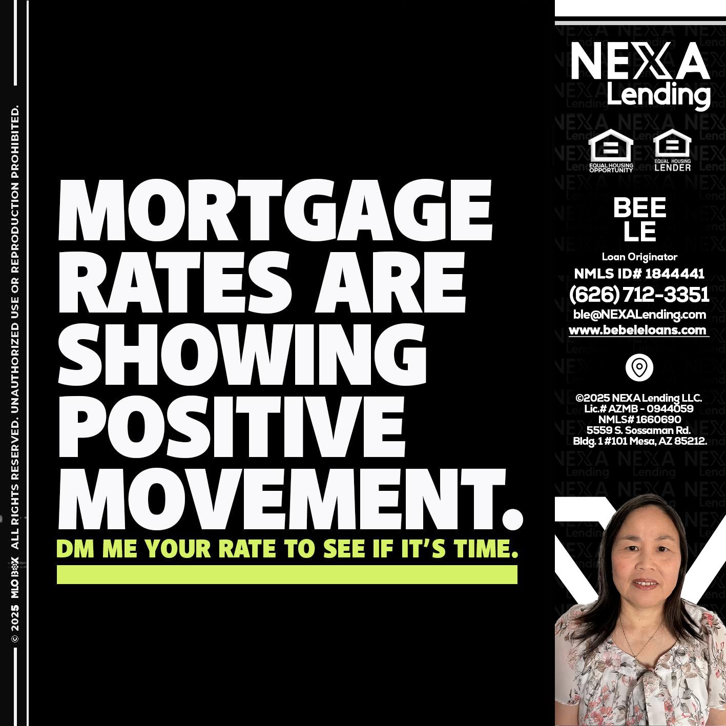 MORTGAGE - Bebe Le- Serving California -Loan Originator