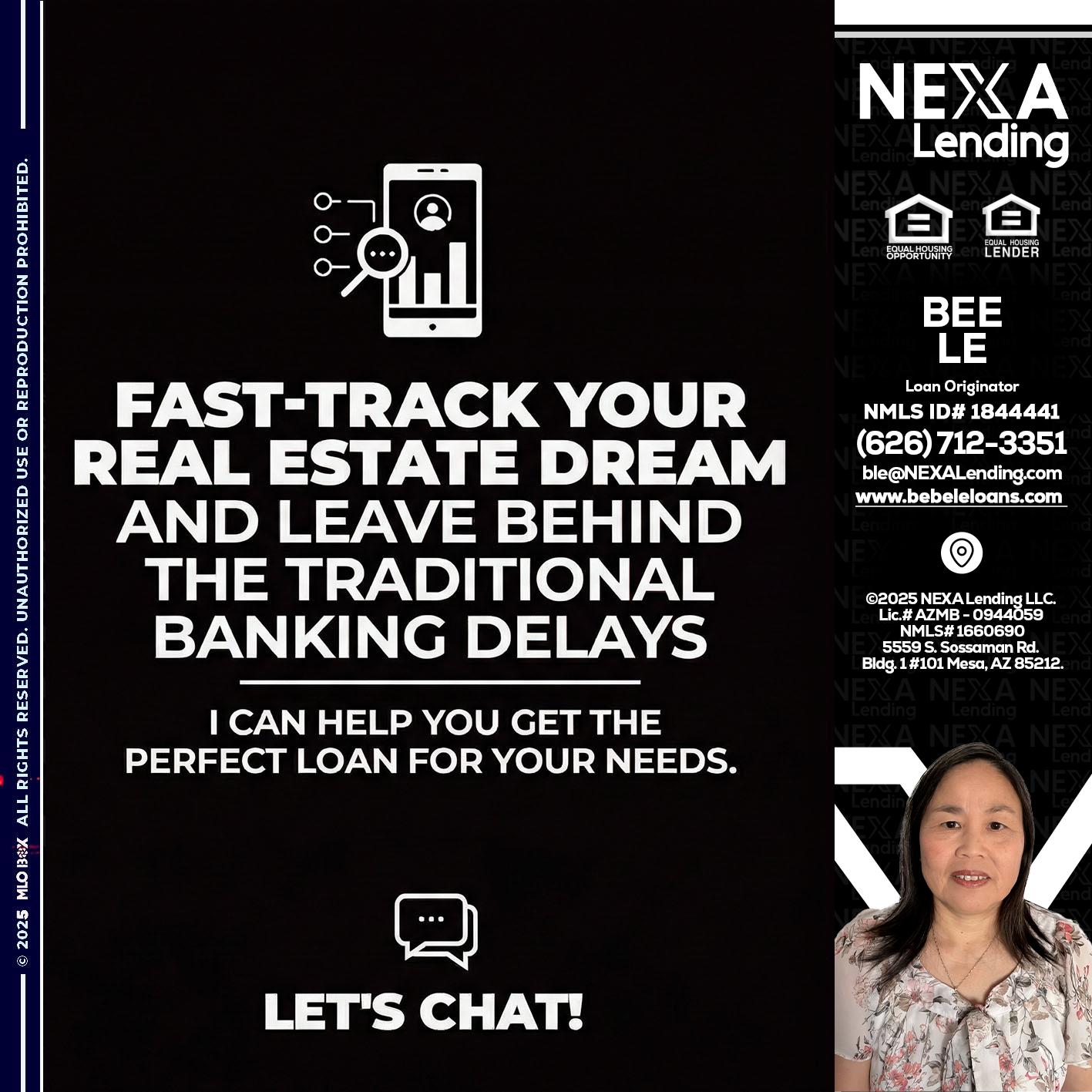 FAST TRACK - Bebe Le- Serving California -Loan Originator