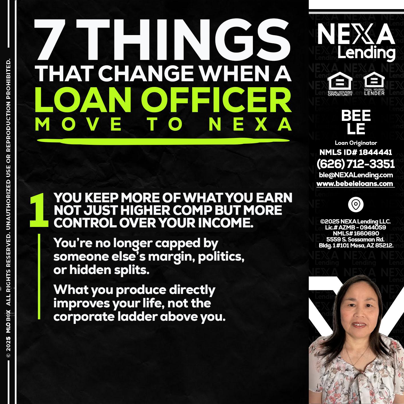 7 THINGS (1) - Bebe Le- Serving California -Loan Originator