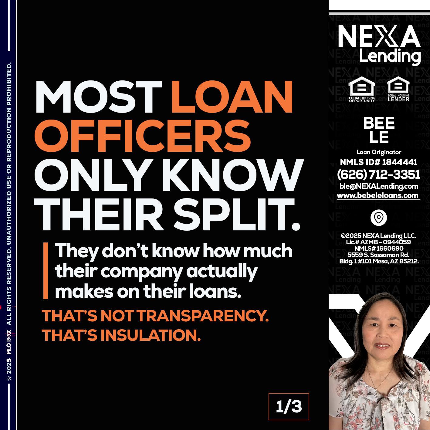 1 OF 3 - Bebe Le- Serving California -Loan Originator