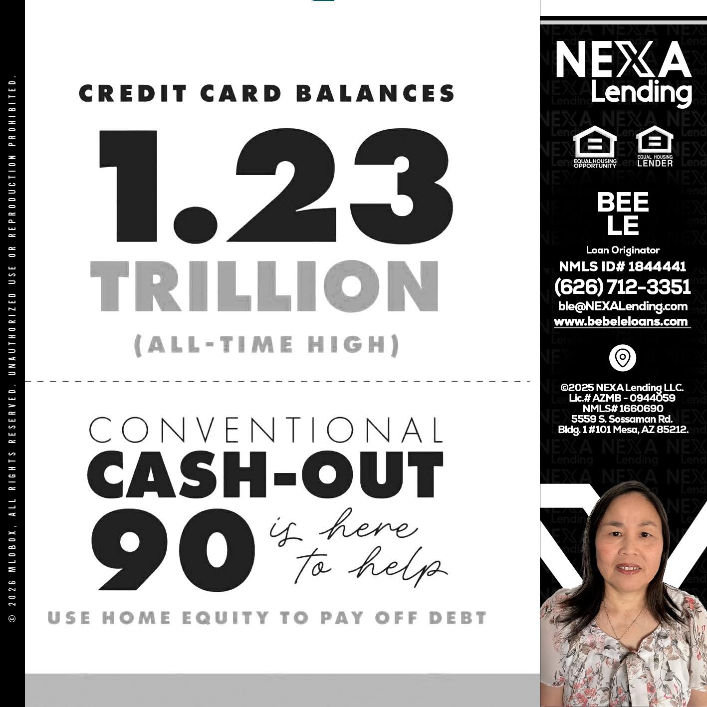 CREDIT CARD BALANCE - Bebe Le- Serving California -Loan Originator