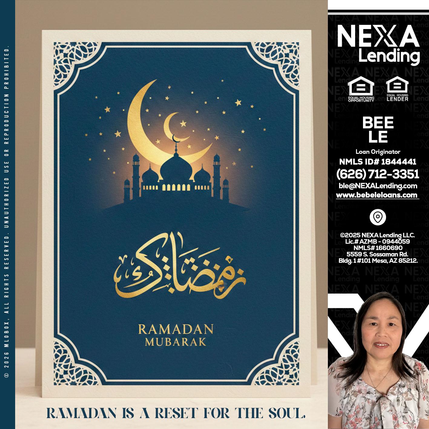 HAPPY RAMADAN - Bebe Le- Serving California -Loan Originator