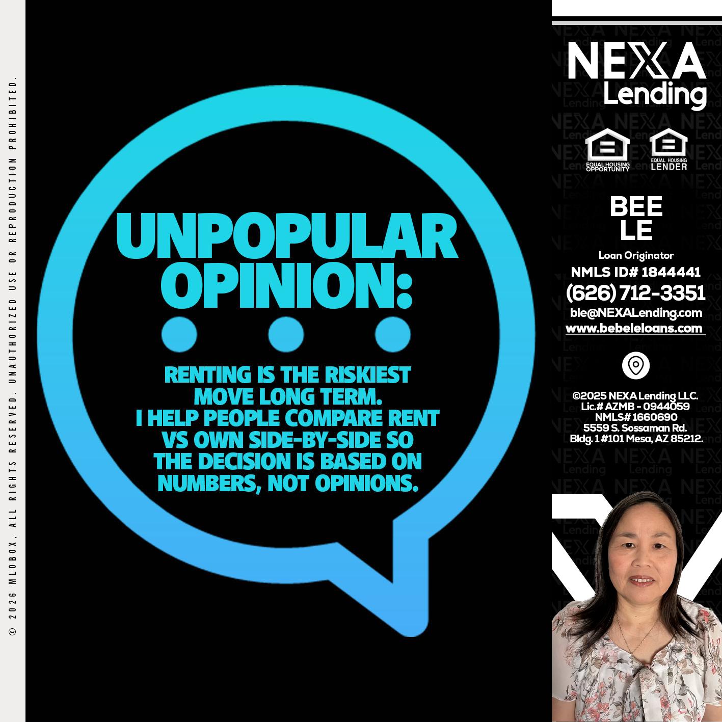 unpopular opinion - Bebe Le- Serving California -Loan Originator