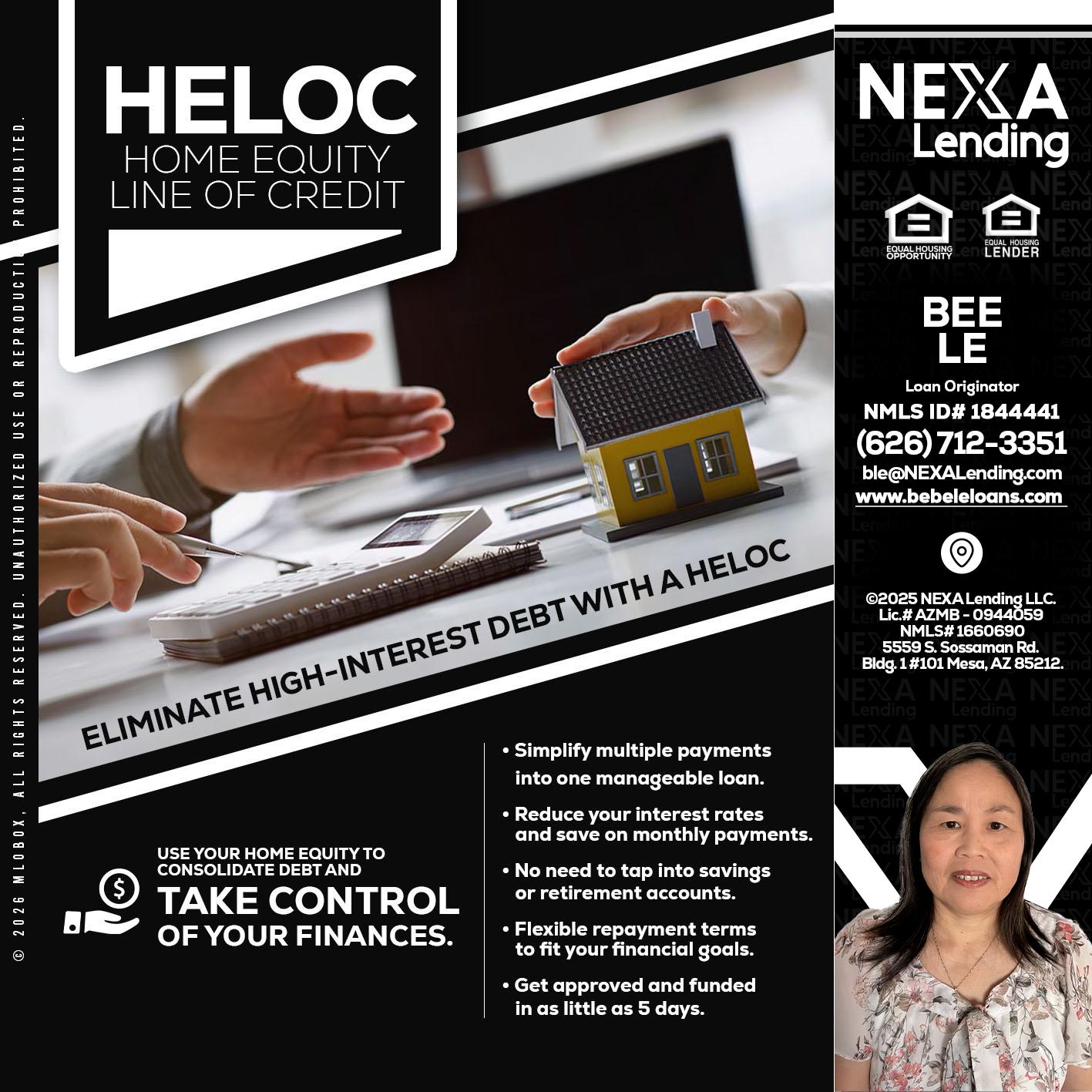 HELOC - Bebe Le- Serving California -Loan Originator