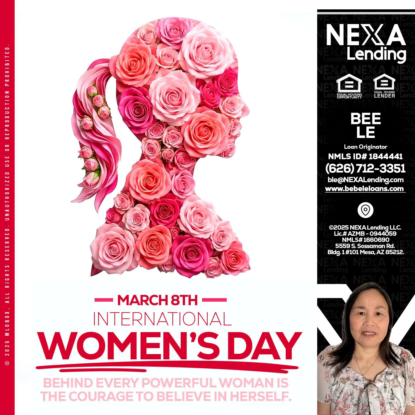 MARCH 8TH - Bebe Le- Serving California -Loan Originator