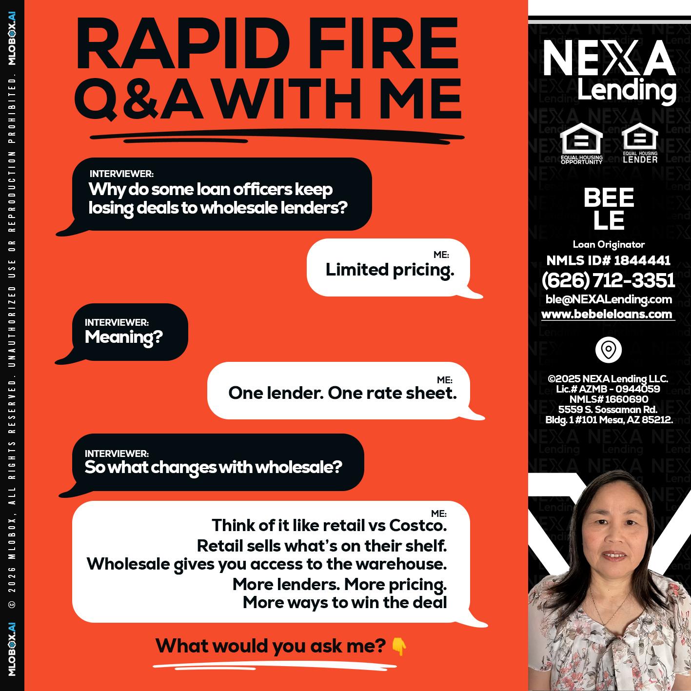 Q&A - Bebe Le- Serving California -Loan Originator