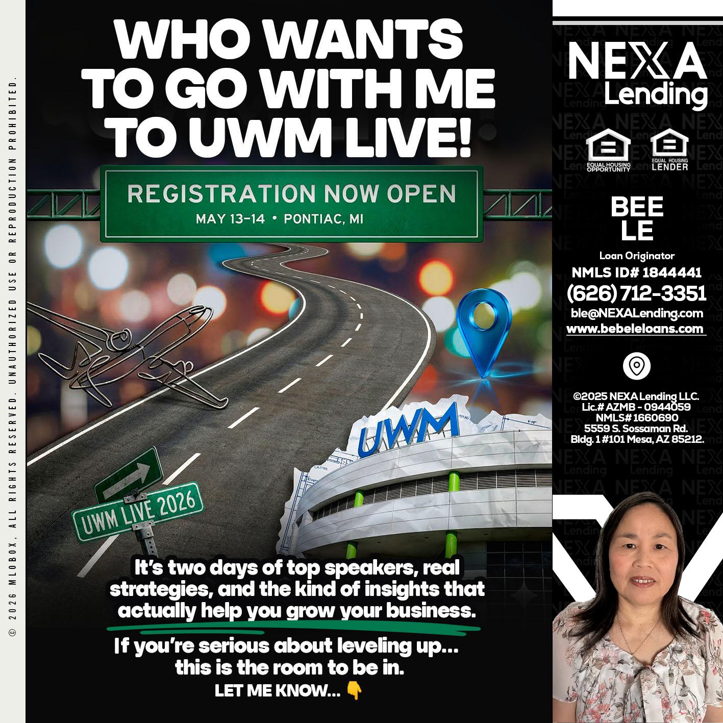 WHO WANTS - Bebe Le- Serving California -Loan Originator