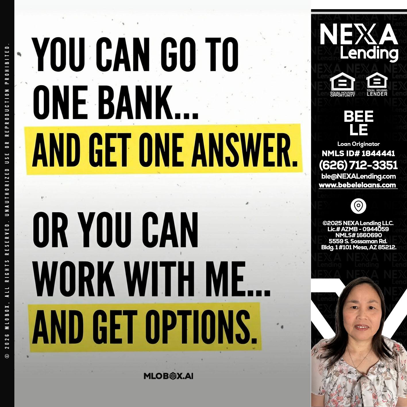 YOU CAN GO TO - Bebe Le- Serving California -Loan Originator