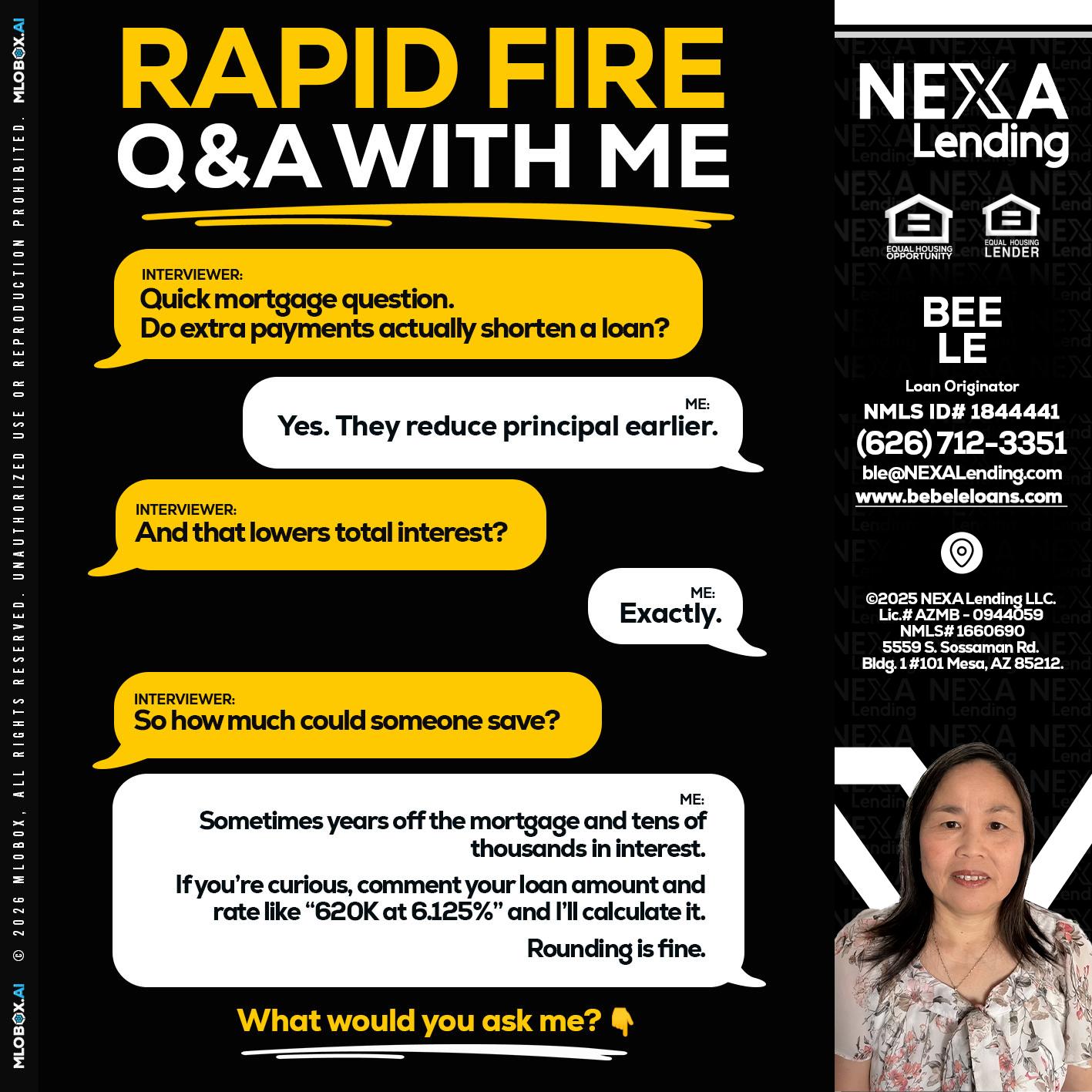 RAPID FIRE QA - Bebe Le- Serving California -Loan Originator