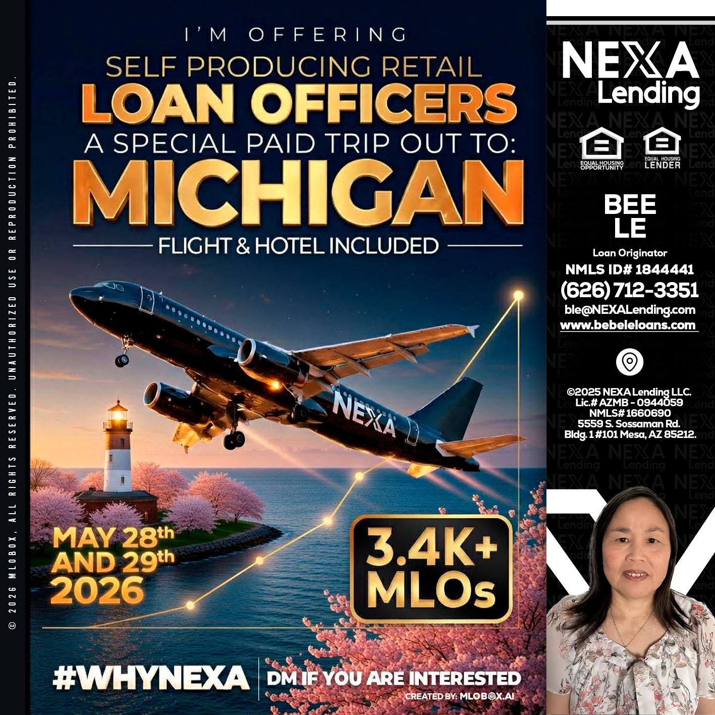 MICHIGAN TRIP - Bebe Le- Serving California -Loan Originator