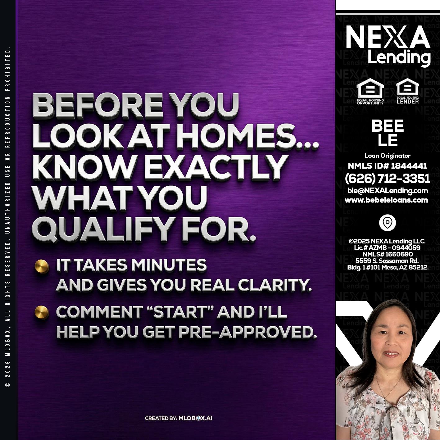 BEFORE YOU - Bebe Le- Serving California -Loan Originator