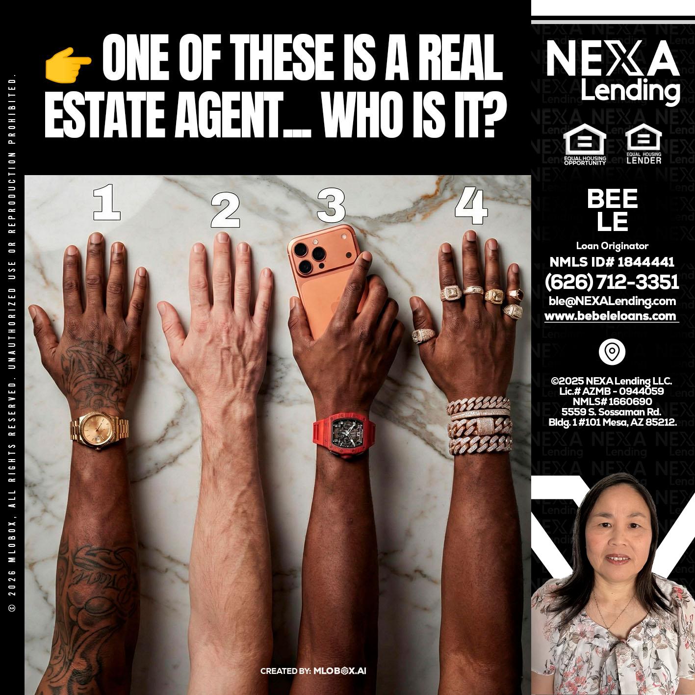 ONE OF THESE - Bebe Le- Serving California -Loan Originator