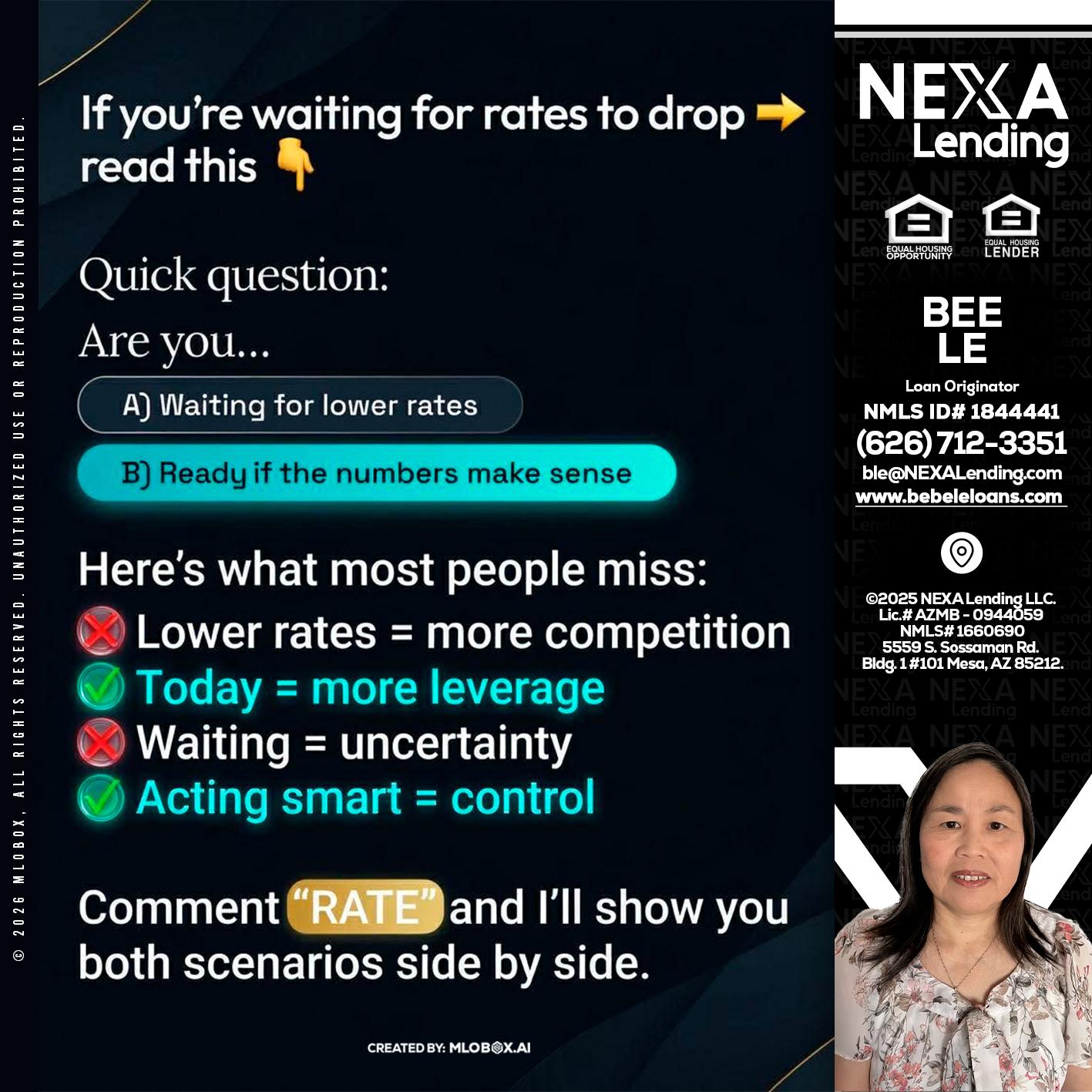 IF YOU ARE - Bebe Le- Serving California -Loan Originator