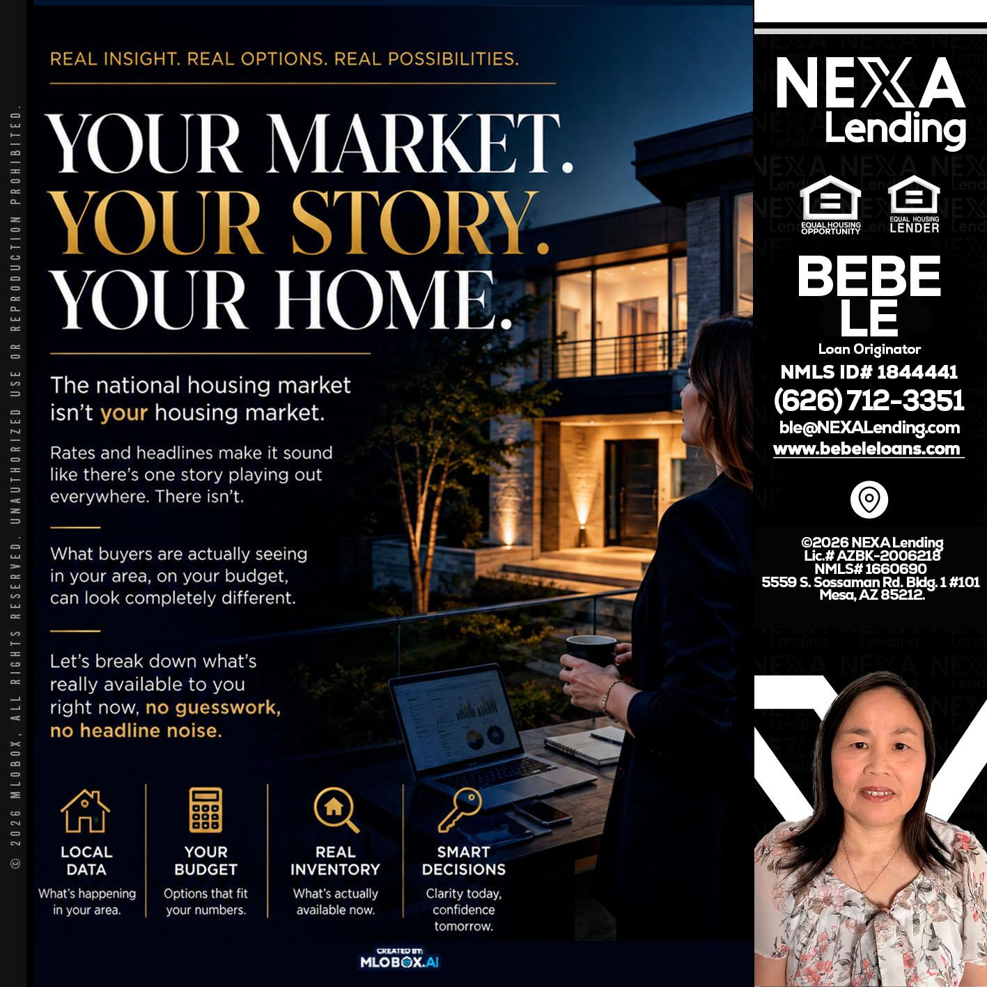 your market - Bebe Le- Serving California -Loan Originator