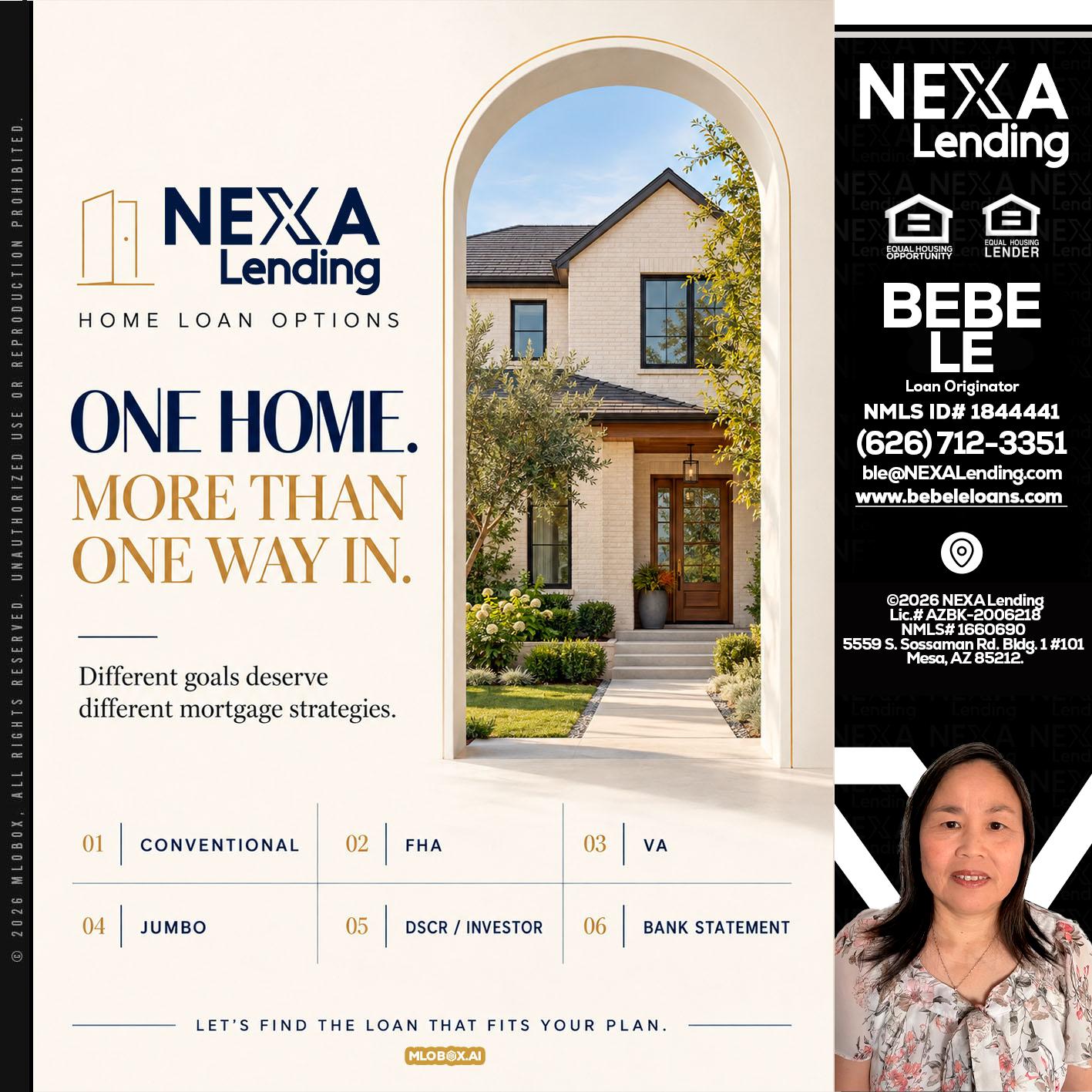 ONE HOME - Bebe Le- Serving California -Loan Originator